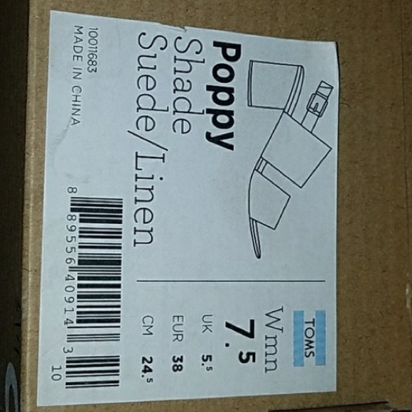 Toms Shade Suede Linen Women’s Poppy Sandals - Picture 3 of 5